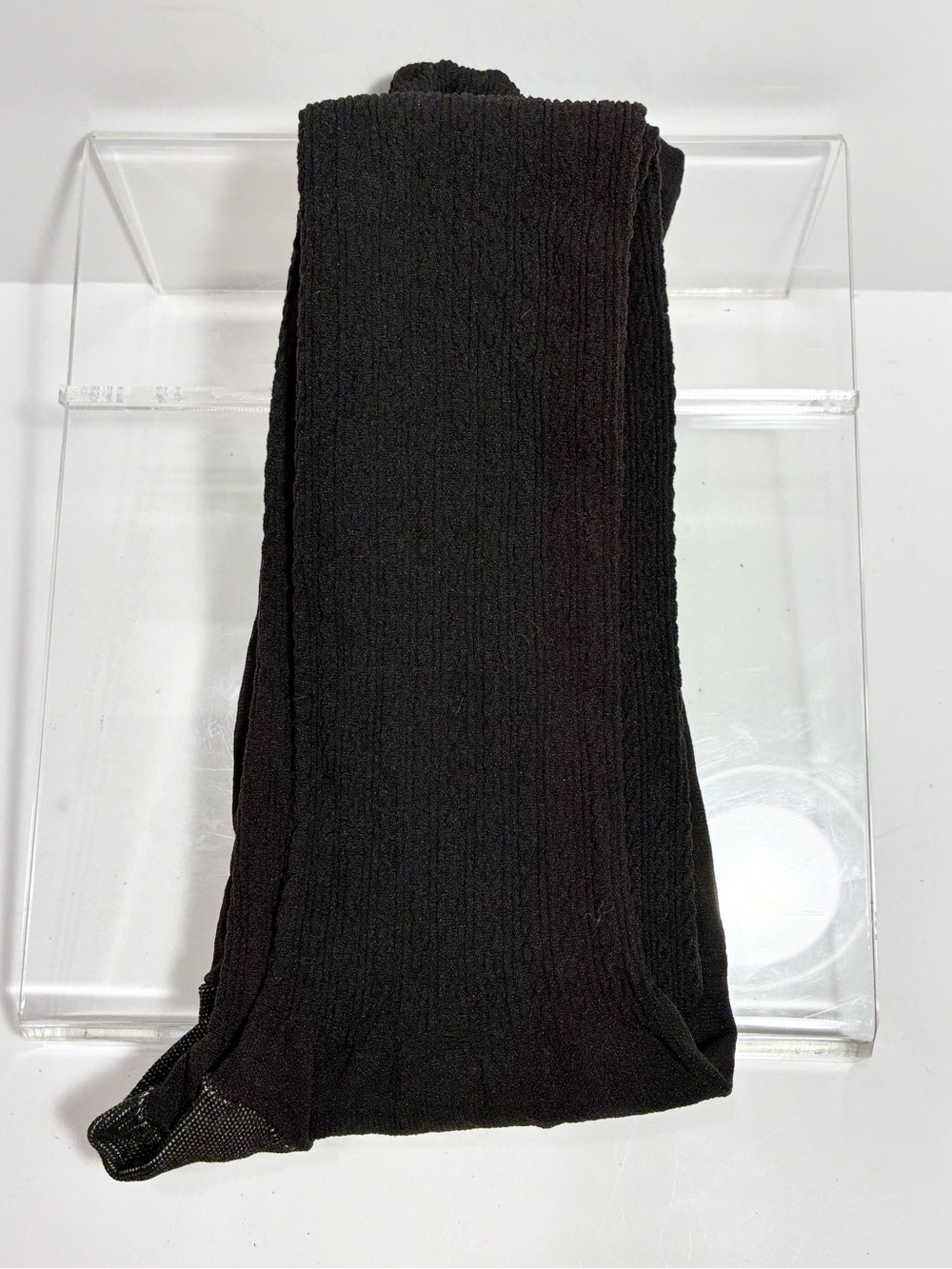 4 Pair Brown Opaque Tights Lot Nine West Cable Knit Vintage Kathie Lee Size M/L - Picture 3 of 16